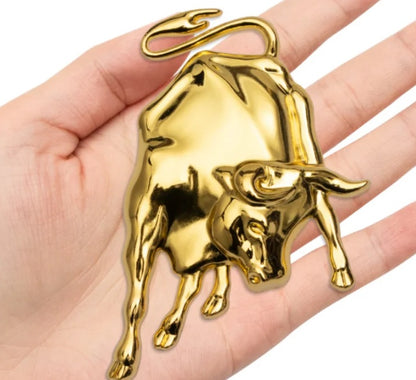 3D Metal Logo Car Stickers Badges Emblem Chrome Gold Bull Bull Universal Sail for Cars Trucks Motorcycles Car Decoration