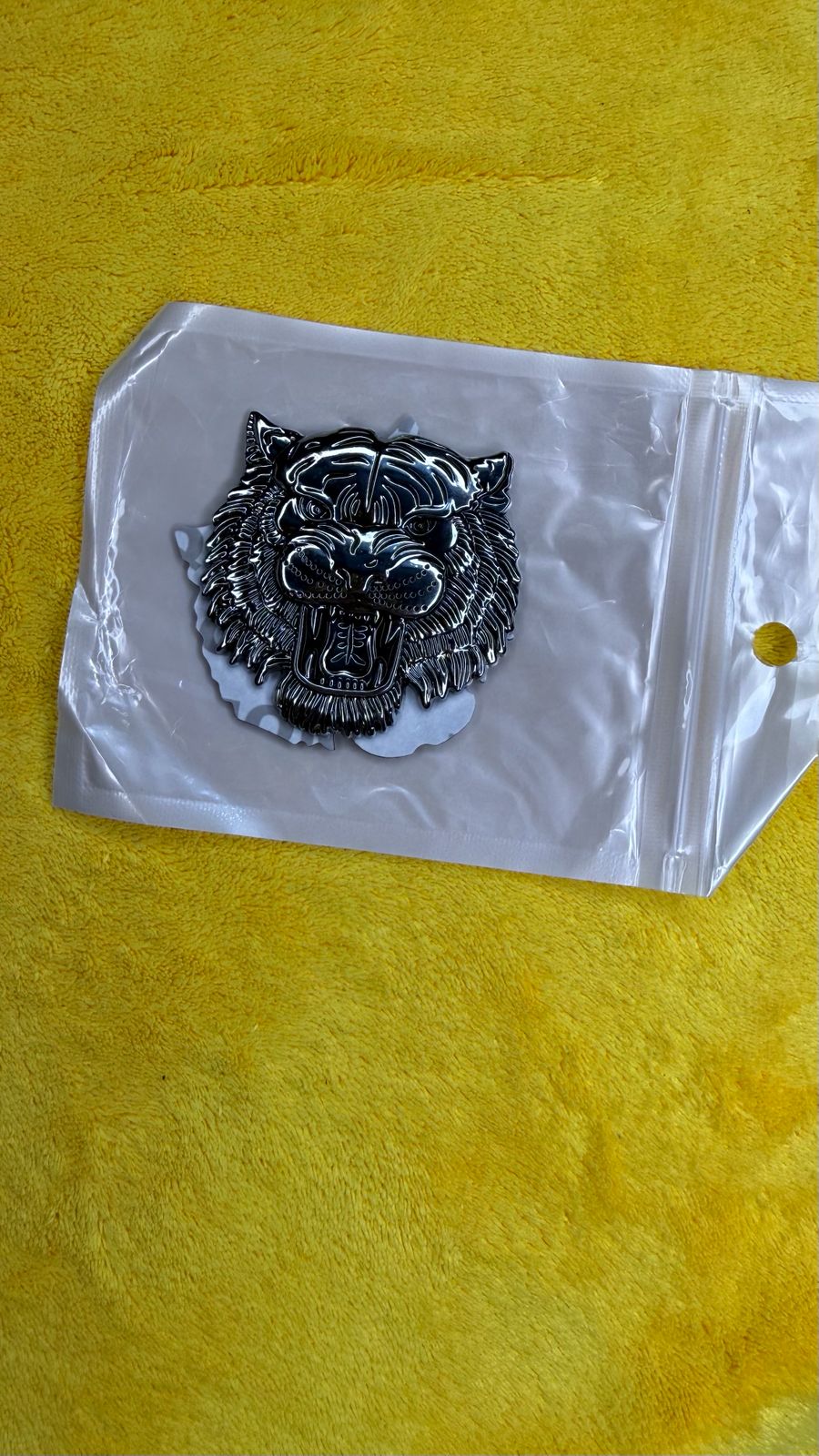 Caroxygen 3D Chrome Tiger Emblem Automotive Car, Bike Badges Logo Self Adhesive Sticker