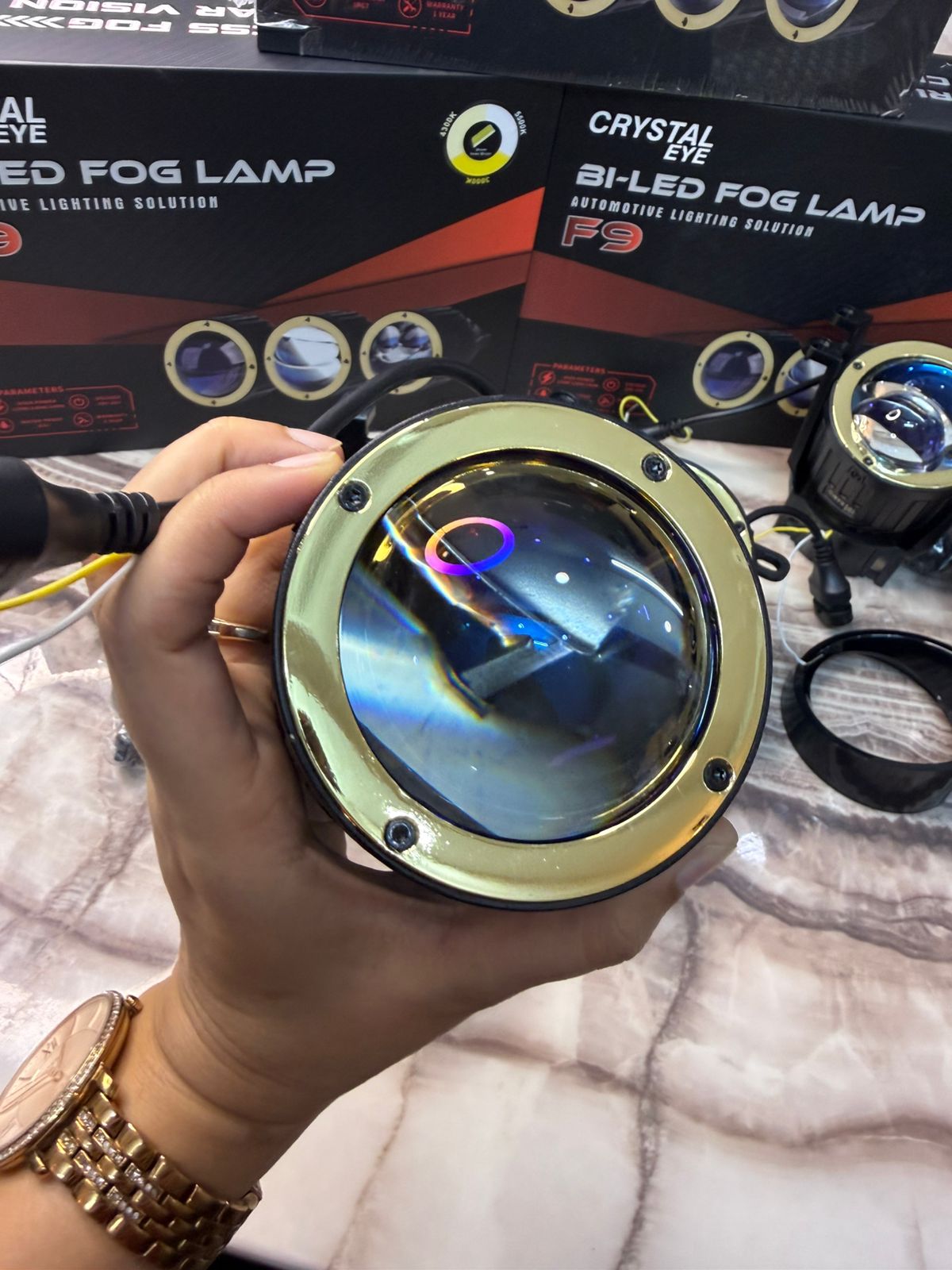 CRYSTAL EYE F9 Bi-LED Fog Lamp – High Power Automotive Lighting Solution -1 year Warranty (120 watt 140 watt and 130 Watt)