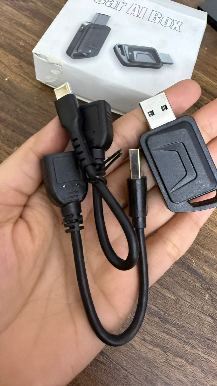 CAR AI Box 2-in-1 Wireless Car Receiver, Converts Wired Auto Android & CarPlay to Wireless, Bluetooth Connectivity, Only for Cars with OEM Installed Wired Android Auto/CarPlay