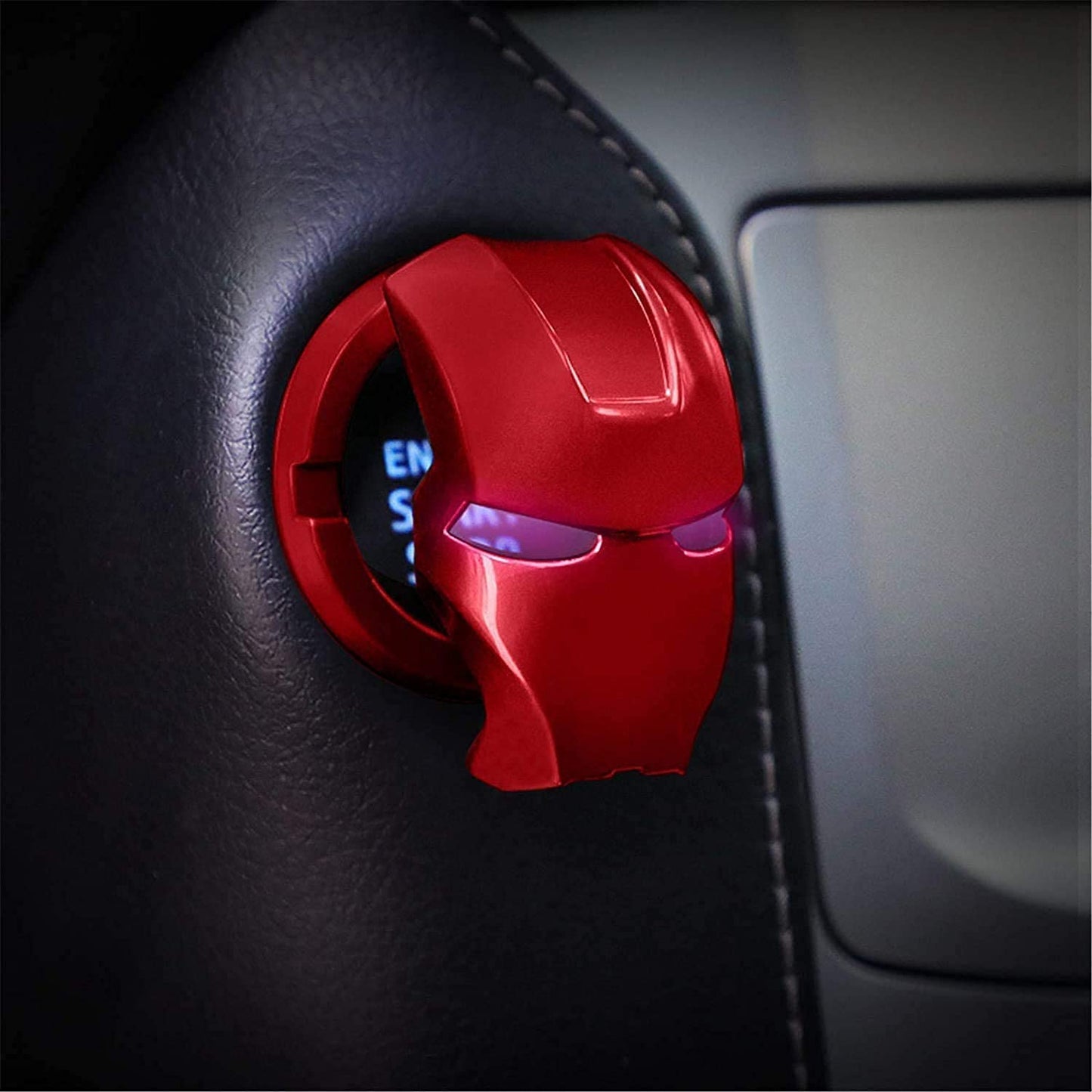 Car Engine Start Stop Button Cover Push to Start Button Ignition Cover Anti-Scratch Universal Aluminum Alloy Button Decoration Stickers for Cars