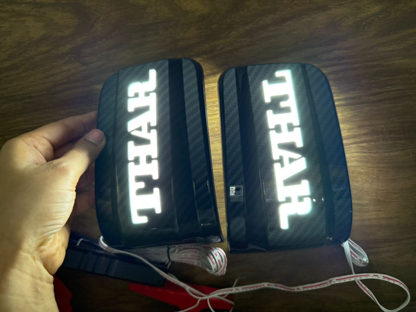 Chrome Mirror Led covers with Matrix amber Indicator compatible for Thar 2021 onwardsset of 2