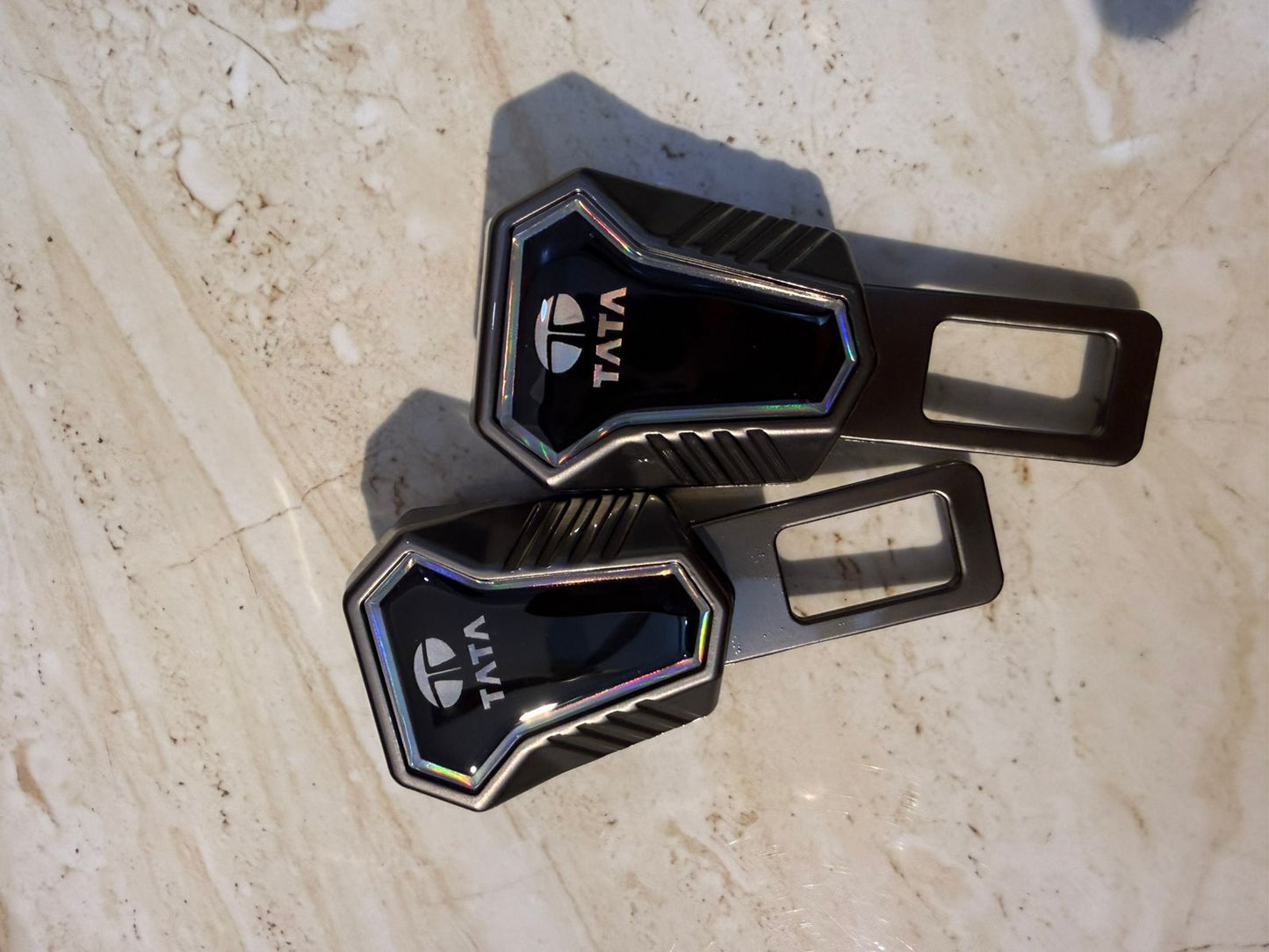 Caroxygen (2in1) Seat Belt Alarm Stopper Buckle & Holder (Pack of 2 )