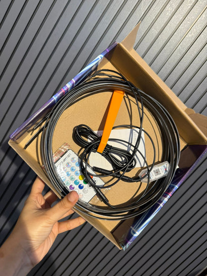 Car LED Interior Atmosphere Lights â€“ RGB Colorful Ambient Lamp with Remote Control & Music Sync , 344 inch  etc strip