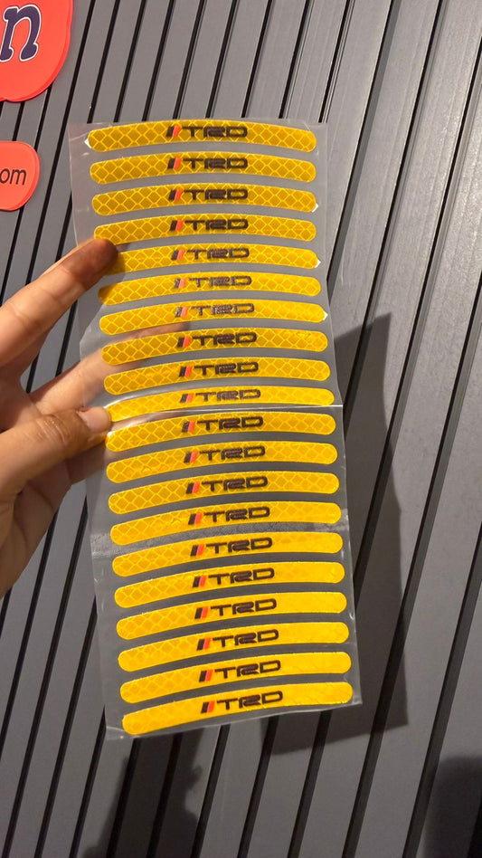 Car Tyre Reflective Stickers for Rim Universal Safety Warning reflective Sticker 20 strips.