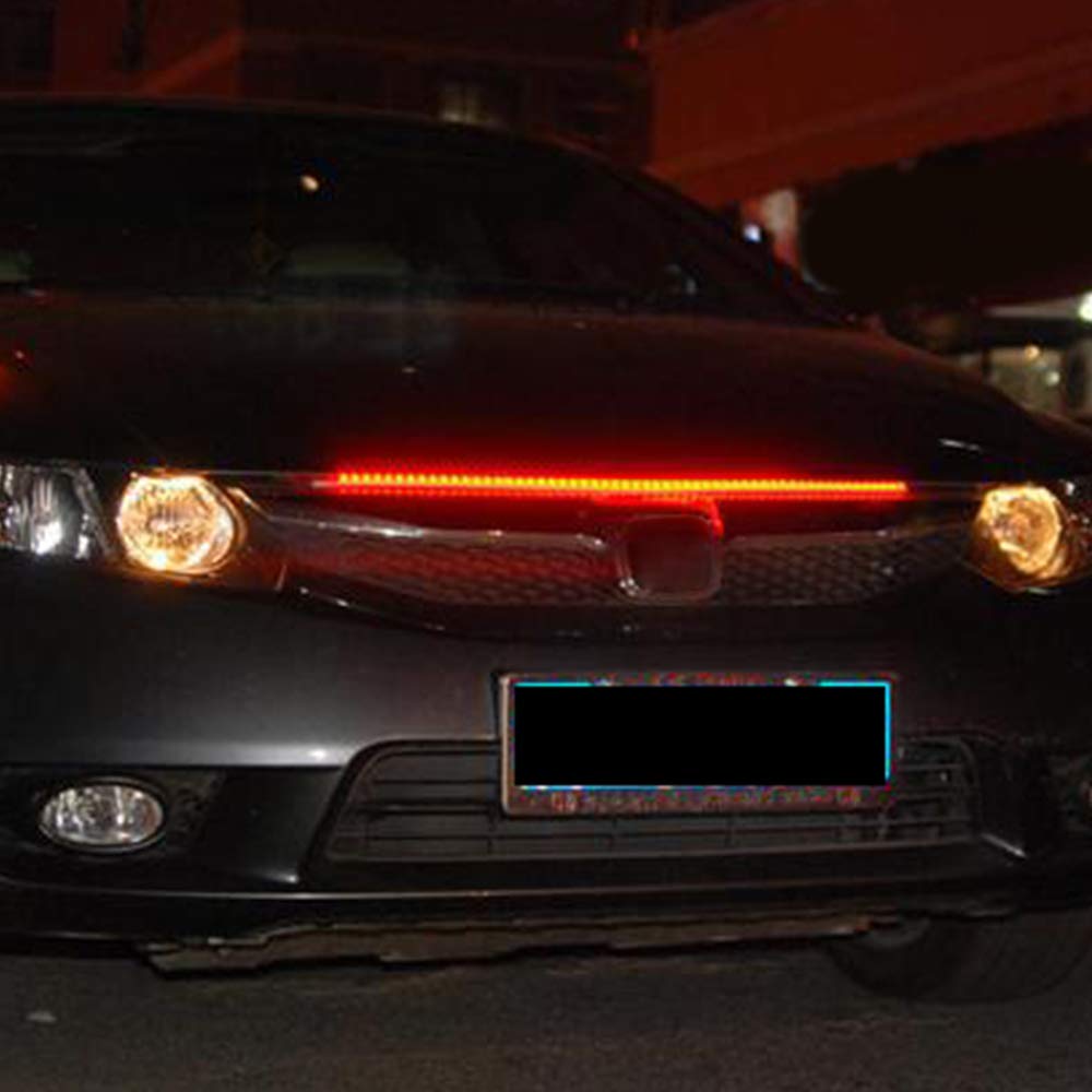 1 set 23.3 inch RGB Knight Rider lights 48 Led 5050 SMD Scanning Knight Rider Light Bar Strip W/Remote Control Turn Signal Third Brake Light M (RGB)