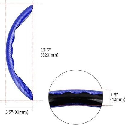 Steering Wheel Cover Carbon Fiber Steering Wheel Cover Car Steering Wheel Cover for Men/Women, Anti-Slip Comfortable Grip, Durable (Carbon Steering Grip)