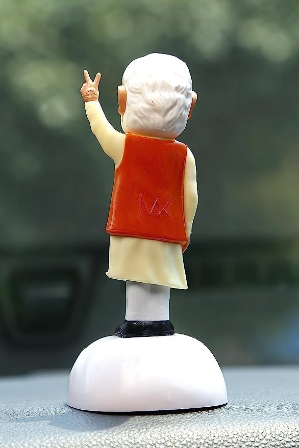 Creative New Car Dashboard Idol PM Narender Modi ji Statue Solar Power Body Shaking Hand & Body for Car, Home Decor Offroading and Showpiece Accessories