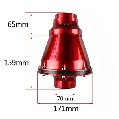 Caroxygen Universal Car Air Filter Mushroom Head Automotive Flow Air Filter Apollo CIS Closed Intake System Air Intake Kit High Flow 70MM | Universal Air Intake Kit System