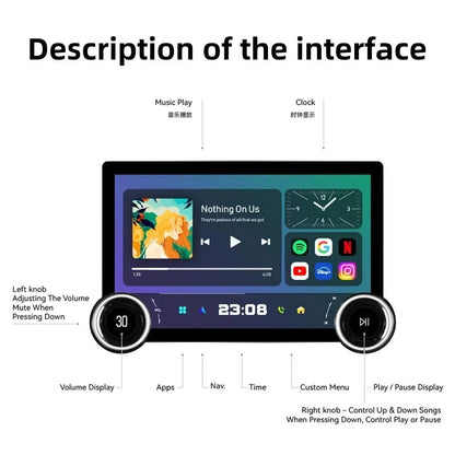 11.8inch FHD Diamond Series 2K Car Android Stereo Touch Screen 4+64 4G WiFi Wireless Carplay Android auto GPS Navigation Bluetooth DSP Band with Sim Card Slot