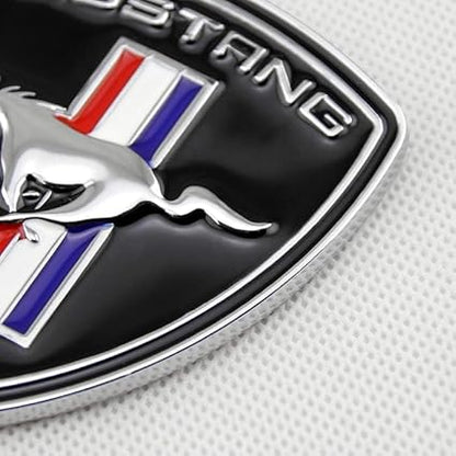 Caroxygen 3D Premium Car Side Rear Trunk Emblem Logo Badge Decals (Design: Mustang Horse) (Red Mustang Sticker)(Black Mustang Sticker)
