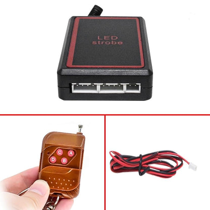 Caroxygen 4X4 Car Grill Red , Blue & Red LED DRL Police Flasher Warning Light for Cars with Controller & Flashing Mode