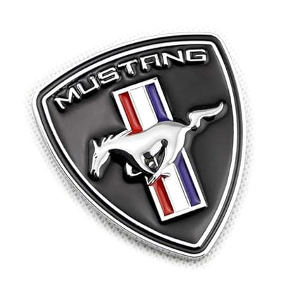 Caroxygen 3D Premium Car Side Rear Trunk Emblem Logo Badge Decals (Design: Mustang Horse) (Red Mustang Sticker)(Black Mustang Sticker)