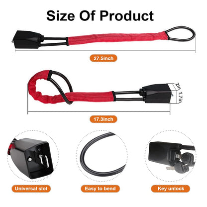 Car Steering Wheel Lock, Heavy Duty Safety Belt Buckle Attachment Steel Car Wheel Lock, Alloy Lock Core Steering Wheel Lock with 3 Keys Car Lock Anti Theft for Truck, SUV, Van, Hatchback