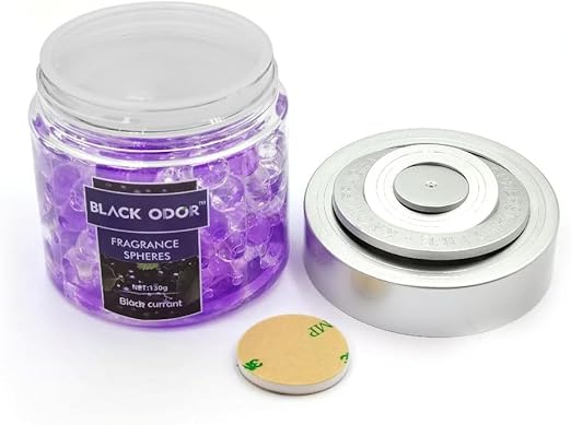 Super Fragrance Black Odor Car Air Freshener B0-10| 130g Bubble Gel Balls | Long-Lasting Scent for Home, Office, Car, Bathroom & Closet | Odor Eliminator & Room Deodorizer (Bubble Gum)