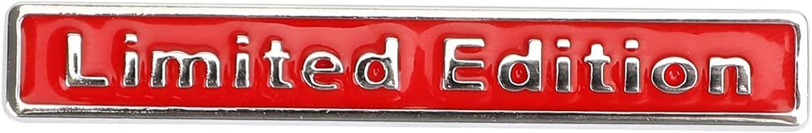 Caroxygen 3D Raised Small Silver Black Limited Edition Metal Monogram Emblem Badge Sticker for All Cars & Bikes
