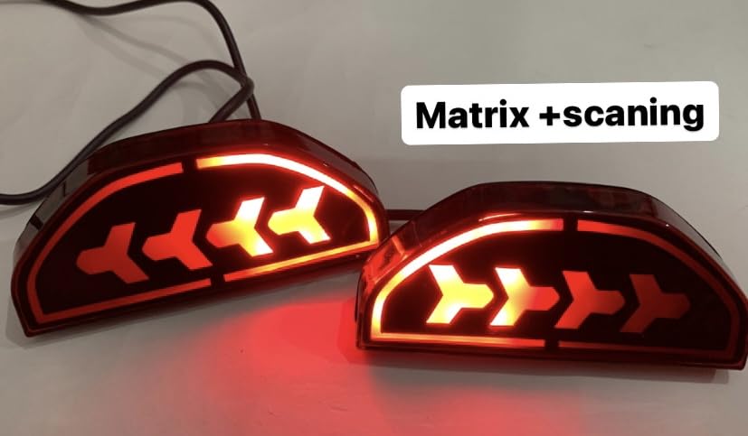 Rear Reflector LED Light/Drl For Tata Punch With Matrix Running Indication & Scan Function (Set Of 2 Pcs) 4 Wries