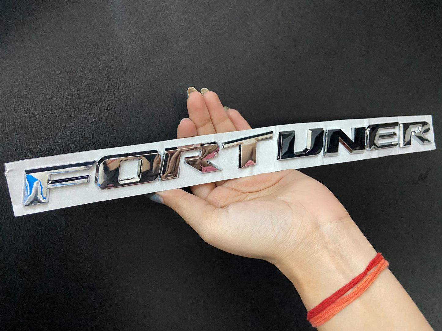 Fortuner Car 3D Sticker Letters Hood Emblem Chrome Plated Logo Badge For Toyota Fortuner Styling FORTUNER-Letter-Sticker (34x3 CM)