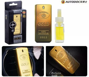 Gold Brick Shaped Premium Car Air Freshner Car Dashboard Accessory For All Cars Interior Decoration and Aromatherapy