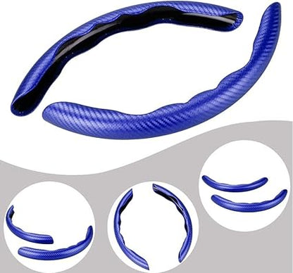 Steering Wheel Cover Carbon Fiber Steering Wheel Cover Car Steering Wheel Cover for Men/Women, Anti-Slip Comfortable Grip, Durable (Carbon Steering Grip)