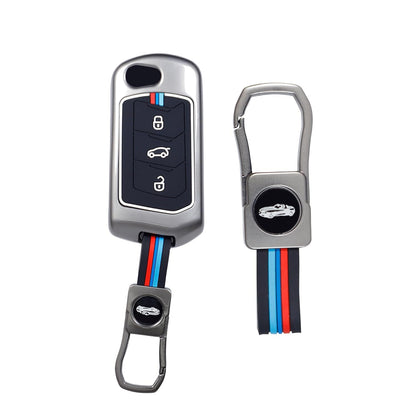 Metal Key Cover Compatible with Mahindra Scorpio N | 3XO | XUV 300 | Marazzo | XUV 700 | XUV 400 ev | Bolero | Thar 3 Button Flip Key