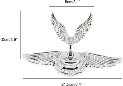 Chrome Flying Eagle Logo Car Hood Ornament Metal Stickers Hood Ornaments for Trucks Auto 3D Stand Decal Bonnet Univeral Emblem Badge