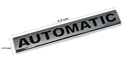 Car Oxygen 3D Premium Car Side Rear Trunk (Design: Automatic, Silver & Black  ,Silver & Red  ) Emblem Logo Badge Decals