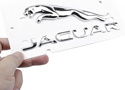Caroxygen Jaguar Tailgate Emblem Insert Letters Fit Jaugar Rear Emblem XE XF XJ Car Trunk Sticker Emblem Leopard Rear Panther Fender Decal(Rear Emblem Sliver)