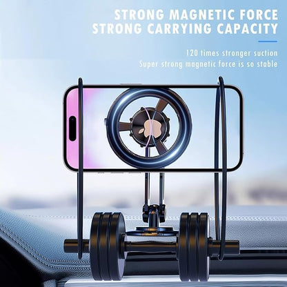 CarOxygen Fit for Magsafe Car Mount Long Adjustable Arm Magnetic Phone Holder for Car 360Â° Rotation Magnetic for iPhone Dashboard Cell Phone Mount for iPhone 15 14 13 12 Pro Max (Black)