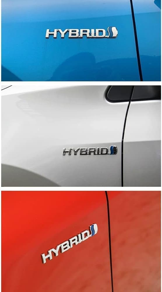 3D Metal Hybrid Emblem Fender 3D Badge Logo Decal Replacement for Universal Car Side Fender Rear Trunk