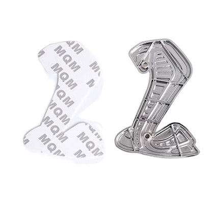 Caroxygen Cobra Logo 3D Metal Super Snake Front Hood Grille Badge Emblem Side Rear Sticker(Silver) Compatible with Mahindera Flyte