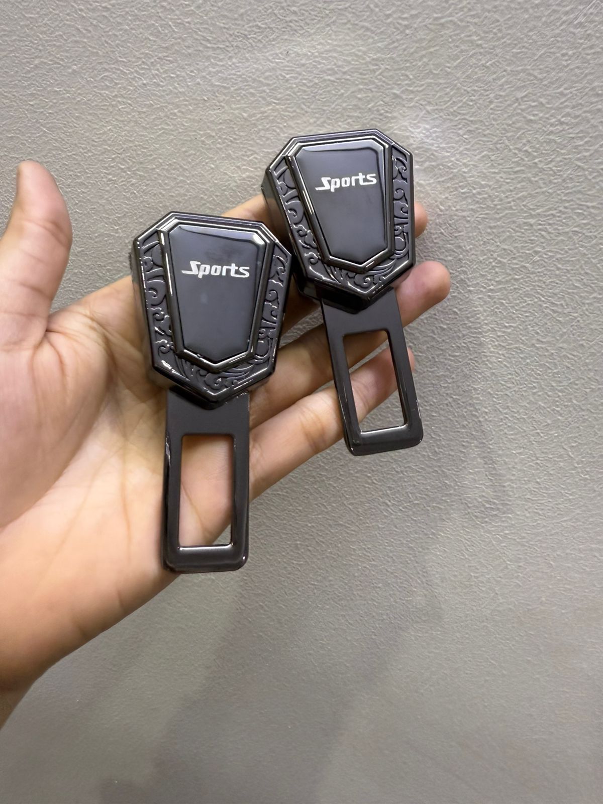 Caroxygen (2in1) Seat Belt Alarm Stopper Buckle & Holder (Pack of 2 )