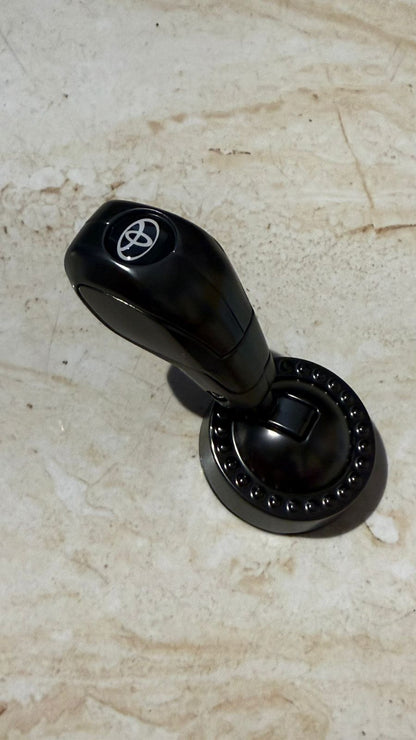 Engine Start Stop Button Cover & Steering Wheel Knob Cover | Premium Car Interior Accessories | Universal Fit | Stylish Black Finish