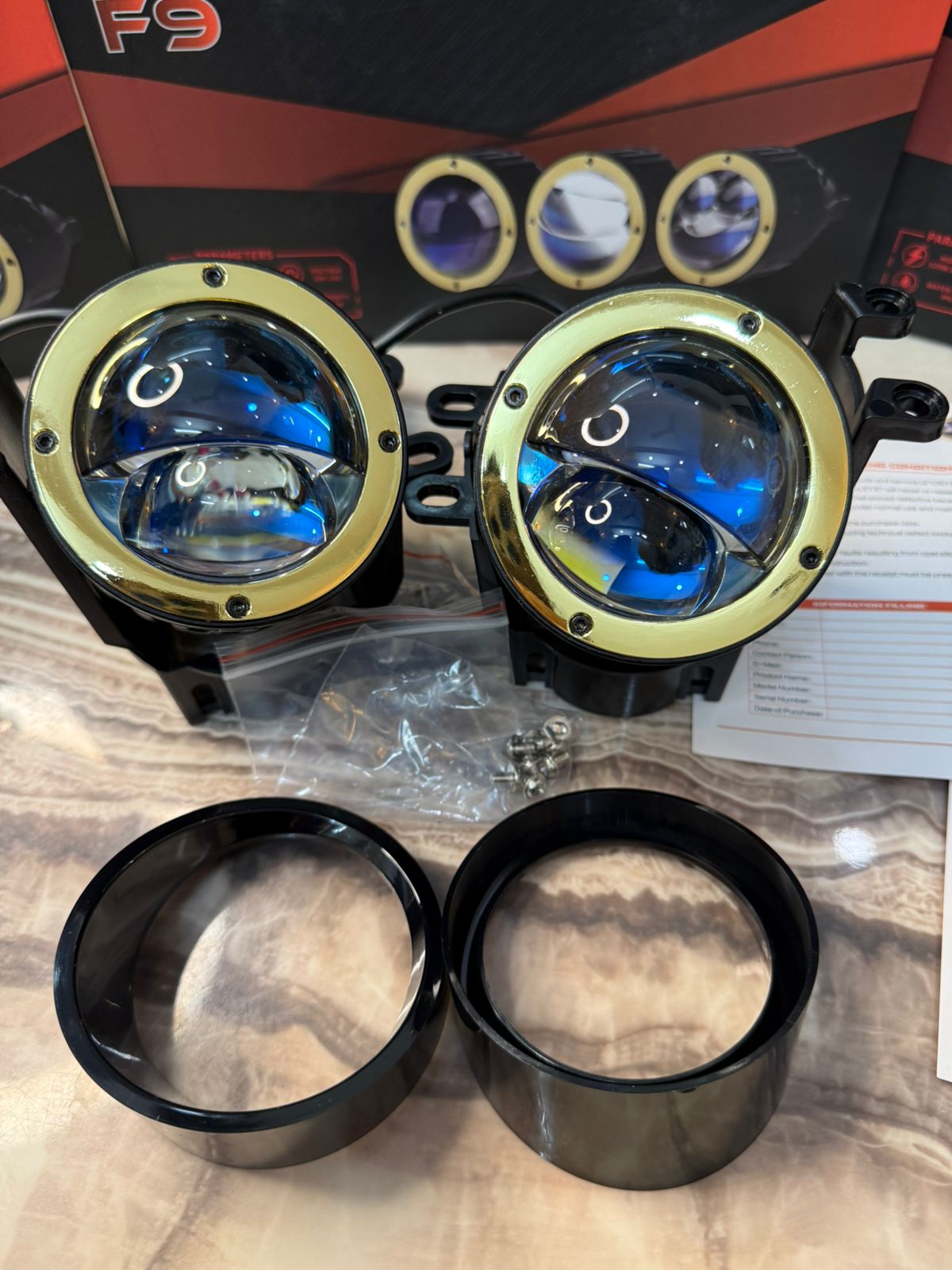 CRYSTAL EYE F9 Bi-LED Fog Lamp – High Power Automotive Lighting Solution -1 year Warranty (120 watt 140 watt and 130 Watt)