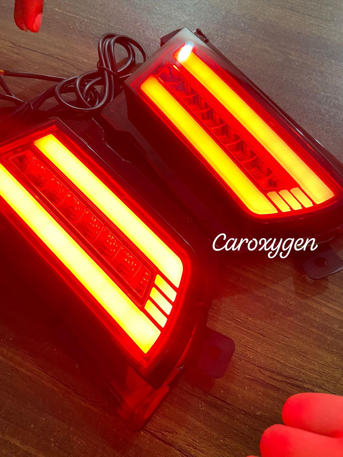 Rear Reflector Led Brake Light With Indicator Matrix +Scaning/3D Bumber Drl Back Compatible Scorpio N 2022 Onwards 1-Set (Four Function, Car)