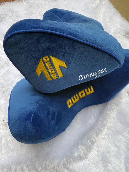 momo Soft Memory Cotton Pillow Seat 2pcs  Support Decor Headrest Backrest Cushion Hellaflush Neck Rest (BLACK , RED , BLUE)