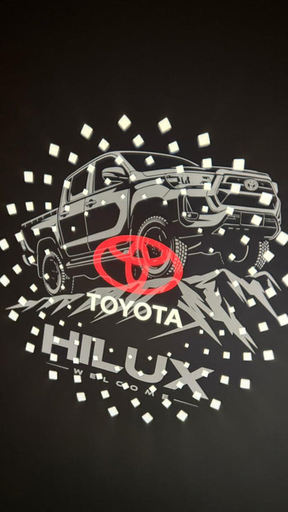 CARDI TOYOTA /HYLUX/ FORTUNER/Car Ghost Light | LED Door Welcome Shadow Light (Pack of 2),(1 YEAR WARRANTY)