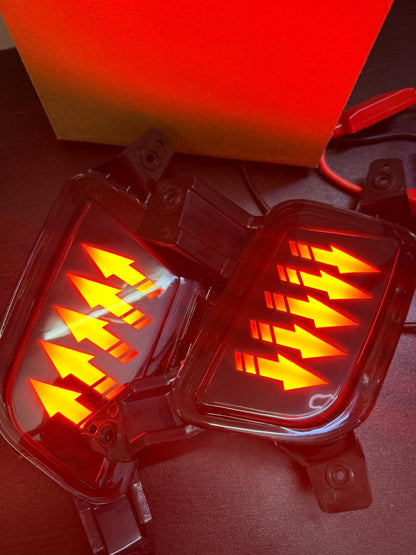 rear bumper led light reflector compatiable for creta 2024 MATRIX present with 4 modes functions available (set of 2pcs)