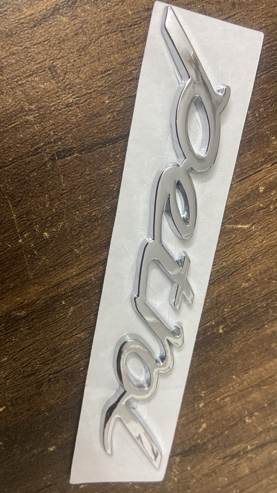 Petrol Chrome Car Emblem Badge Sticker, Self-Adhesive | Chrome Finish, Script Lettering, Car Exterior Use, Easy Application, Fuel Type Label