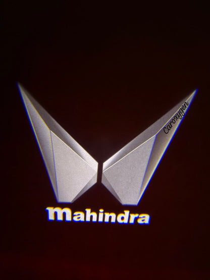 Caroxygen Car LED Door 3D Logo Projector Ghost Shadow Welcome Light Compatible for Mahindra (Pack of 2)