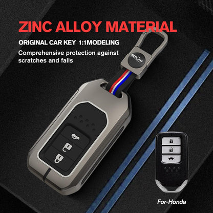 Caroxygen Metal Silicon Key Cover Compatible with Honda City, Civic, ,Elevate, Jazz, Amaze, CR-V, WR-V, 3 Button Smart Key