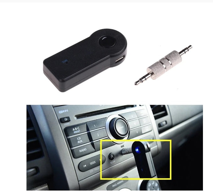 Handfree Car Bluetooth-compatible Music Receiver A2DP Wireless Auto AUX Audio Adapter With Mic for Smartphone