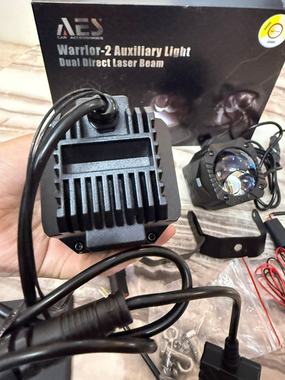 AES Warrior-2 Auxiliary Light (120W Dual Direct Laser Beam) - Tri Colour