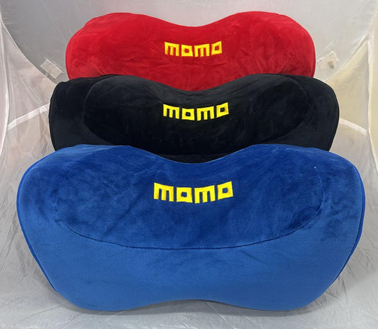 momo Soft Memory Cotton Pillow Seat 2pcs  Support Decor Headrest Backrest Cushion Hellaflush Neck Rest (BLACK , RED , BLUE)