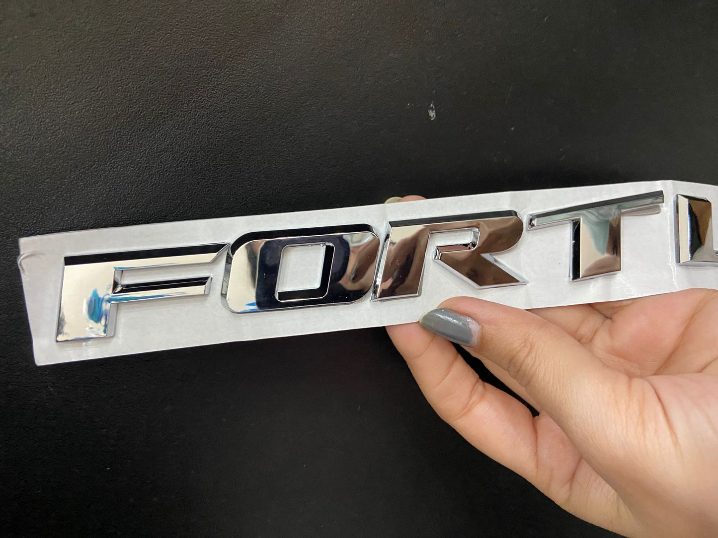 Fortuner Car 3D Sticker Letters Hood Emblem Chrome Plated Logo Badge For Toyota Fortuner Styling FORTUNER-Letter-Sticker (34x3 CM)