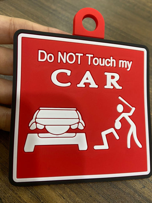 Non Slip Mat Do Not Touch My Car Hanging Tag Rubber Mat With Glass Hanger Good Look