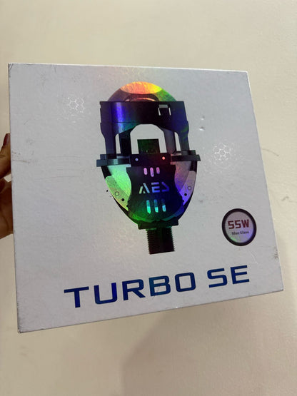 AES Turbo SE 55 watts bi-led headlight projector rainbow lens