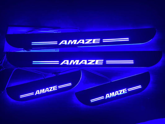 Car Foot Step Sill Light Blue Led