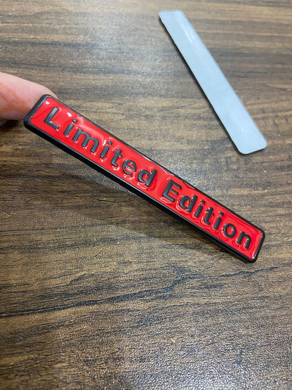 3D Limited Edition Small Red and Black Badge Emblem Sticker Decal for All Car Bike SUV Mobile Laptop (6.4 x 1cm)
