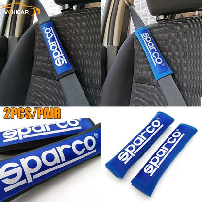 Car Oxygen - Sparco Car Seat Belt Shoulder Pads (Pack of 2)